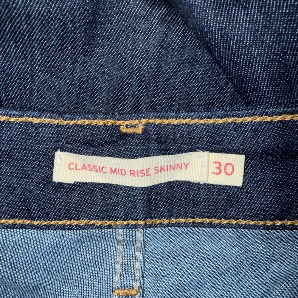 Levi’s Mid Rise Skinny Jeans - Dark Wash - Stretch Denim - Size 30 - Picture 3 of 8